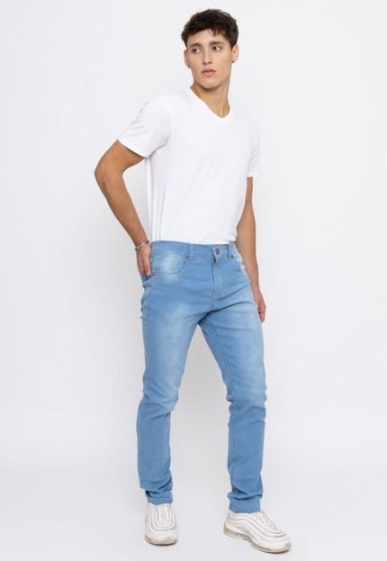 Calça Skinny Masculina em Jeans Azul - Teodoro - Marca Unak