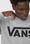 Blusa de Moletom Flanelada Fechada Vans Classic Crew Cinza - Marca Vans