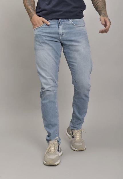 Calça Jeans Slim Arqueada Masculina Lavagem Clara Dialogo jeans - Marca Dialogo Jeans
