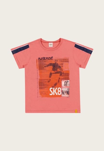 Camiseta Infantil Elian Skate Rosa - Marca Elian