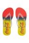 Chinelo Coca Cola Shoes Gradiente Amarelo/Vermelho - Marca Coca Cola