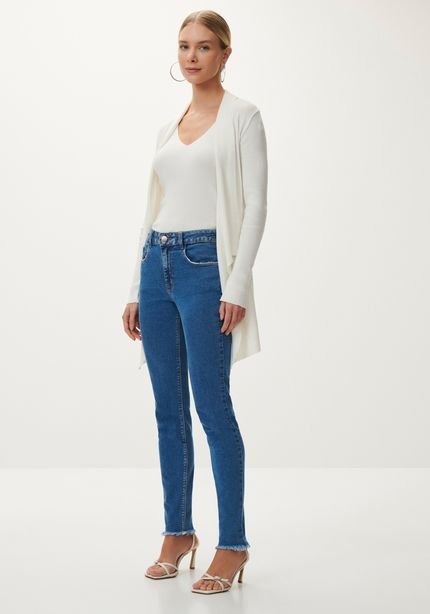 Calça Jeans Skinny Cropped com Cintura Média - Marca Lez a Lez