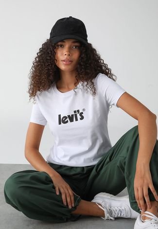 Camiseta Levis Reta Logo Branca