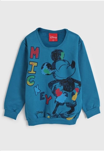 Blusa de Moletom Kamylus Infantil Mickey Azul - Marca Kamylus