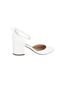 Sapato Scarpin Branco Noiva Salto Bloco - Marca Duani