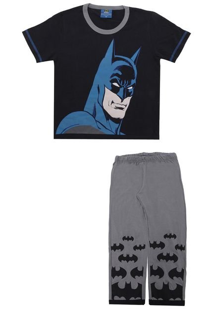 Pijama Lupo Longo Menino Batman Preto - Marca Lupo