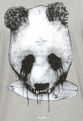 Camiseta Manga Curta Rusty Panda Cinza