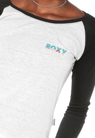 Camiseta Roxy Wich Bege/Preta