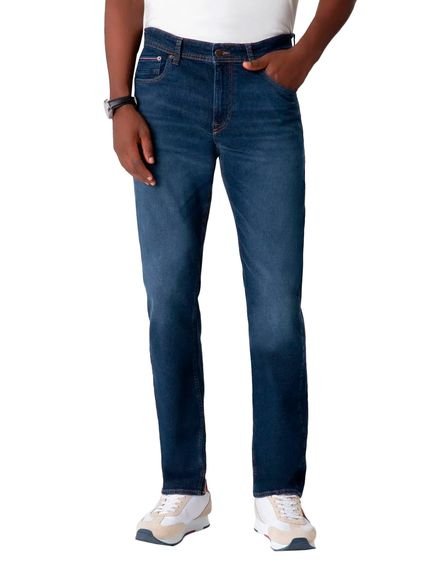 Calça Tommy Hilfiger Jeans Masculina Mercer Normal Rise Escura - Marca Tommy Hilfiger