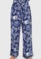 Calça de Pijama GAP Pantalona Floral Azul-Marinho - Marca GAP