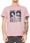 Camiseta Ride Skateboard Manga Curta Lettering Rosa - Marca Ride Skateboard