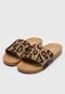 Chinelo Slide Melissa Animal Print Caramelo - Marca Melissa