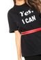 Camiseta Carmim Yes I Can Preta - Marca Carmim