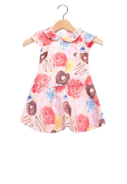 Vestido Curto Nick Infantil Estampado Laranja - Marca Nick