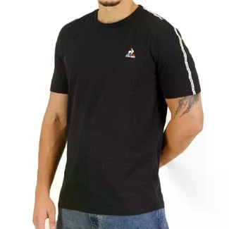 Camiseta Le Coq Sportif Stripes Masculina Preto