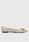 Sapatilha Jorge Bischoff de Couro Fivela Off-White - Marca Jorge Bischoff