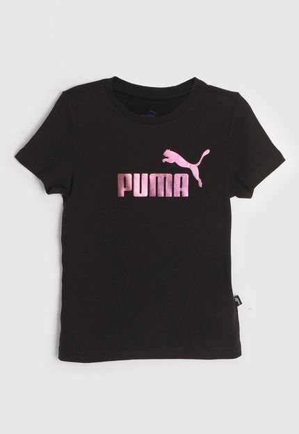 Camiseta Infantil Puma Ess  Nova Shine Logo Preta - Marca Puma