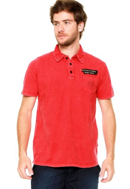 Camisa Polo Fatal Lisa Bolso Vermelha - Marca Fatal Surf