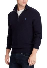 Sweater Hombre Cotton Half-Zip Azul Polo