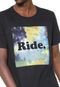 Camiseta Ride Skateboard Manga Curta Estampada Preta - Marca Ride Skateboard