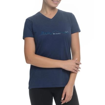 Camiseta Columbia South Rim Bicycle Marinho Feminino - Marca Columbia