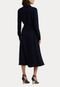 Vestido Lauren Ralph Lauren Midi Liso Azul-Marinho - Marca Lauren Ralph Lauren