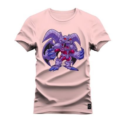Camiseta Plus Size Algodão Premium Estampada Robotico - Rosa - Marca Nexstar