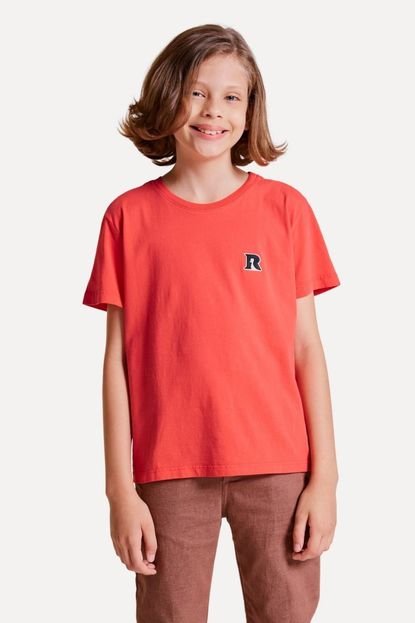 Camiseta Mini Estampada Patch R Reserva Mini Vermelho - Marca Reserva Mini