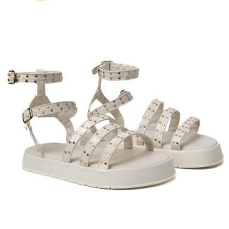 Sandália DAFITI SHOES Tiras Off-White - Compre Agora