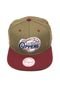 Boné Mitchell & Ness Snapback Dual Clippers Bege - Marca Mitchell & Ness
