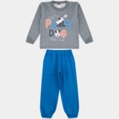 Casaco E Calça De Inverno Infantil Masculino Kit 5 Conjunto De Menino em Moleton - Marca CFAstore