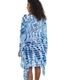 Saída Vestido Kaftan Amplo Crepe Estampado Animal Print Azul - Marca 101 Resort Wear