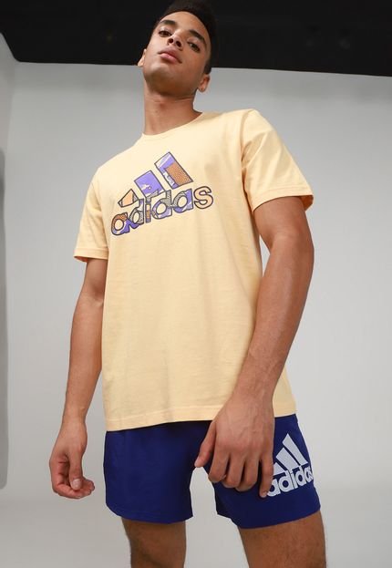 Camiseta adidas Performance Basketball Logo Amarela - Marca adidas Performance
