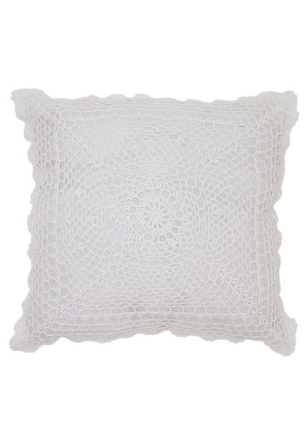 Capa de Almofada Corttex Croche Grego Branco. - Marca Stm Home