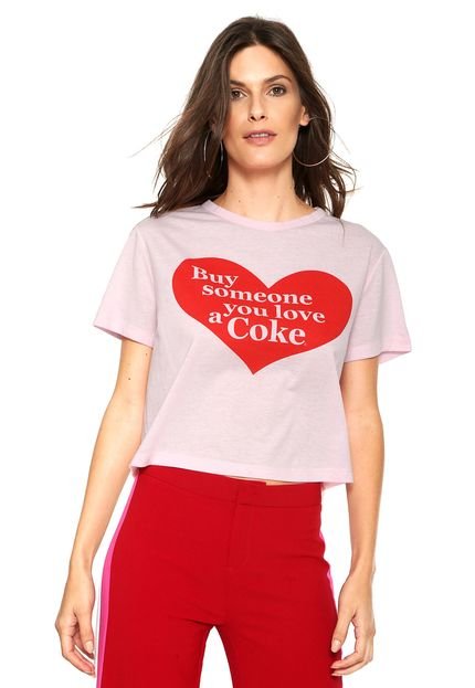 Camiseta Coca-Cola Jeans Buy a Coke Rosa - Marca Coca-Cola Jeans