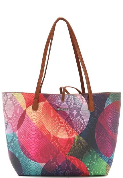 Bolsa Sacola Desigual Dupla Face Com Necessaire Roxa - Marca Desigual