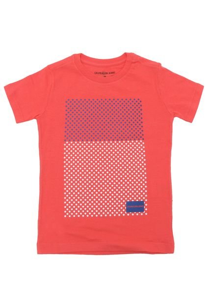 Camiseta Calvin Klein Kids Menino Estampa Frontal Vermelha - Marca Calvin Klein Kids