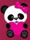 Moletom Canguru Infantil Menina Estampado Panda Vinho - Marca Benellys
