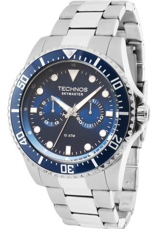 Relógio Technos 6P25BG1A Prata/Azul