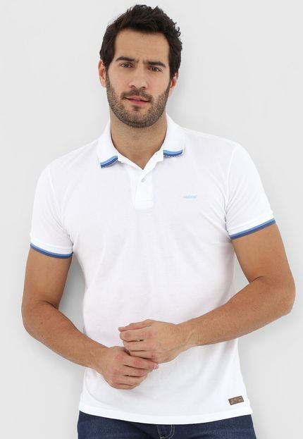 Camisa Polo Colcci Reta Frisos Branca - Marca Colcci