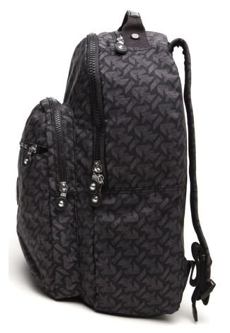 Mochila Kipling Basic Plus EWO Clas Seoul Festive Geo Preta