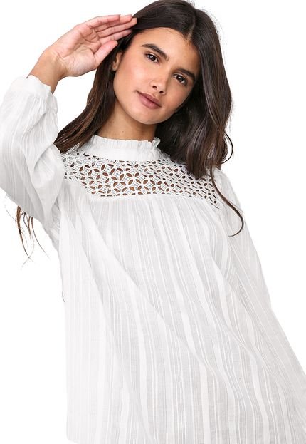 Blusa GAP Renda Off-White - Marca GAP