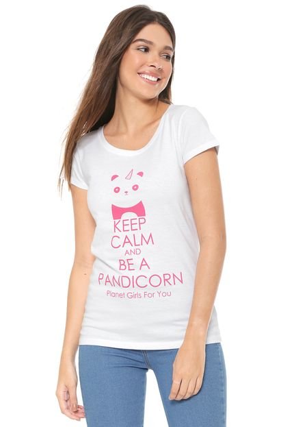 Camiseta Planet Girls Pandicorn Branca - Marca Planet Girls
