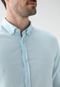 Camisa Aramis Slim Oxford Listrado Azul - Marca Aramis