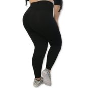 Kit 2 Calças Legging Plus Size Heide Ribeiro Leg Basic Suplex Barato Preto - Marca Heide Ribeiro