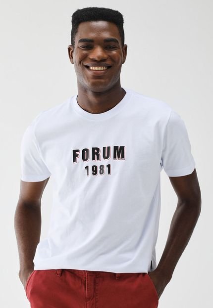 Camiseta Forum Reta Logo Branca - Marca Forum