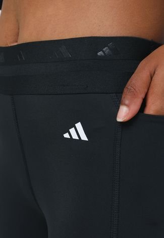 adidas Training Hyperglam 3 stripe leggings in black