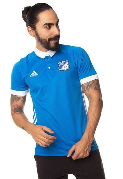 Monografía Renacimiento microscópico Camiseta Polo Millonarios FC Azul-Blanco adidas Performance Mil H Jby -  Compra Ahora | Dafiti Colombia