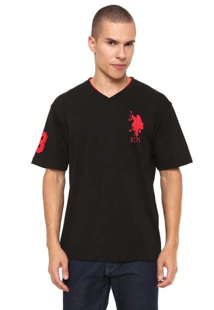 Camiseta U.S. Polo Logo Preta - Marca U.S. Polo