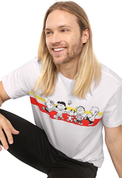 Camiseta Manga Curta Snoopy Estampada Branca - Marca Snoopy